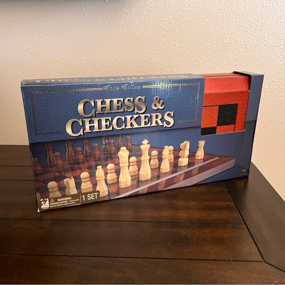 Cardinal Game Gallery Chess & Checkers Wood Set - Picture 2 of 3